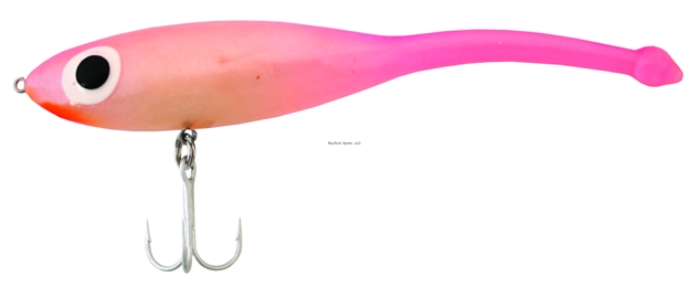 Picture of Paul Brown Devil Soft-Body Twitchbait, 4 7/8", 5/8 Oz, Pink Back/Pearl, Suspending