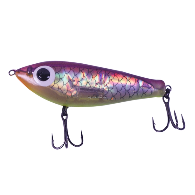 Picture of Paul Brown Fat Boy Pro 3 1/2", 7/8 Oz., Purple Back/Silver Flat Insert/Chartreuse Belly/Orange Throat