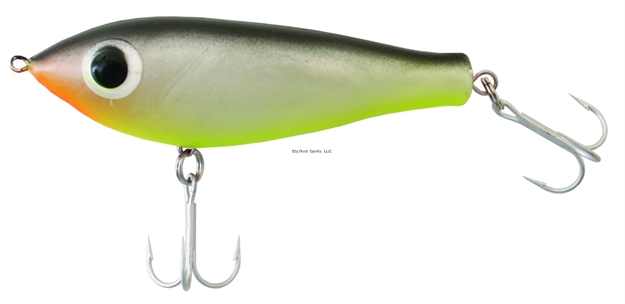 Picture of Paul Brown Fat Boy Rattling Twitchbait, 3 1/2", 7/8 Oz, Black Back/Pearl/Chartreuse Belly, Suspending