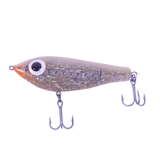 Picture of Paul Brown Fat Boy Rattling Twitchbait, 3 1/2", 7/8 Oz, Bone Back/Silver Whisker Glitter, Suspending