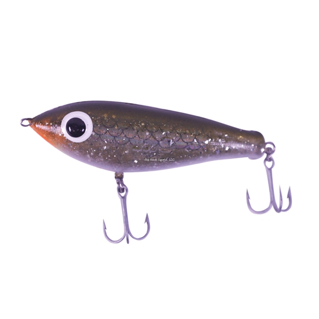 Picture of Paul Brown Fat Boy Rattling Twitchbait, 3 1/2", 7/8 Oz, Green Back/Silver Glitter, Suspending