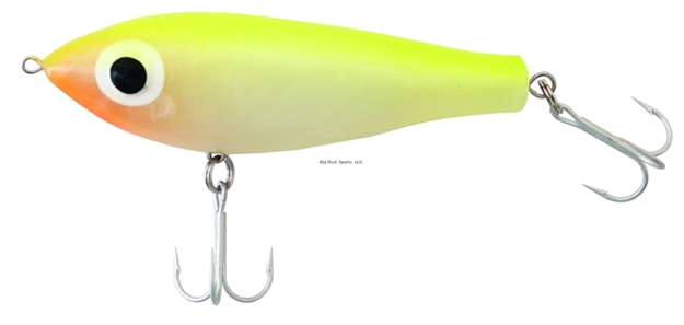 Picture of Paul Brown Fat Boy Rattling Twitchbait, 3 1/2", 7/8 Oz, Pearl/Chartreuse Back, Suspending