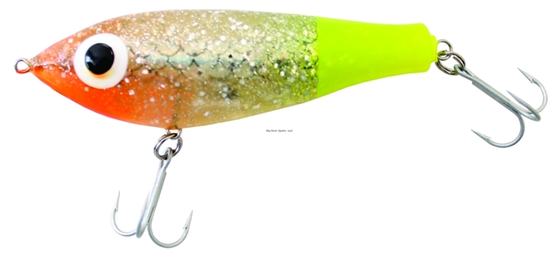 Picture of Paul Brown Fat Boy Rattling Twitchbait, 3 1/2", 7/8 Oz, Silver Chartreuse Tail, Suspending