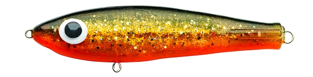 Picture of Paul Brown Original Soft Body Rattling Twitchbait, 3 5/8", 3/4 Oz, Black Gold Orange, Suspending