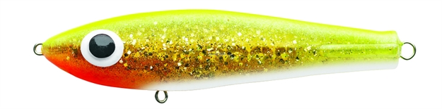 Picture of Paul Brown Original Soft Body Rattling Twitchbait, 3 5/8", 3/4 Oz, Chartreuse Gold White Belly, Suspending