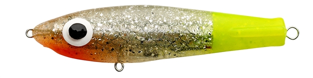 Picture of Paul Brown Original Soft Body Rattling Twitchbait, 3 5/8", 3/4 Oz, Silver Chartreuse Tail, Suspending
