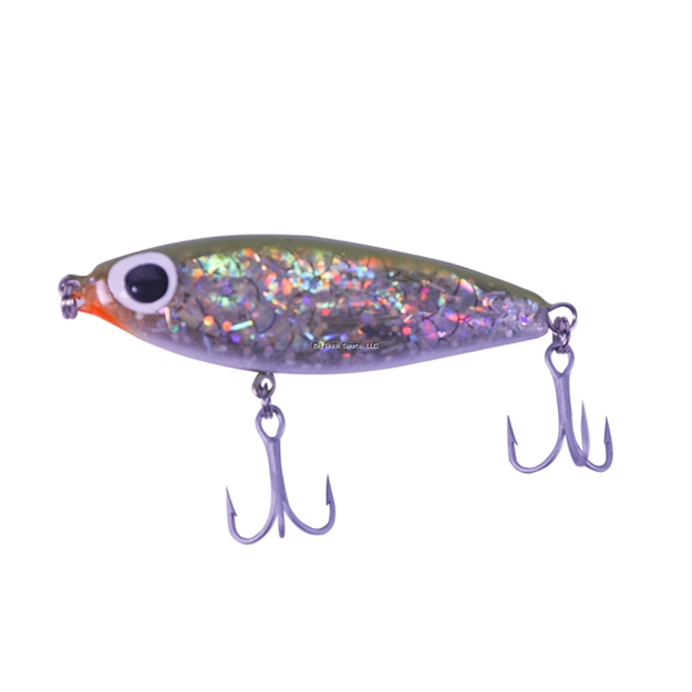 Picture of Paul Brown Soft-Dine Rattling Twitchbait, 2 5/8", 3/8 Oz, Bayou Green Back/Silver Whisker Glitter, Suspending