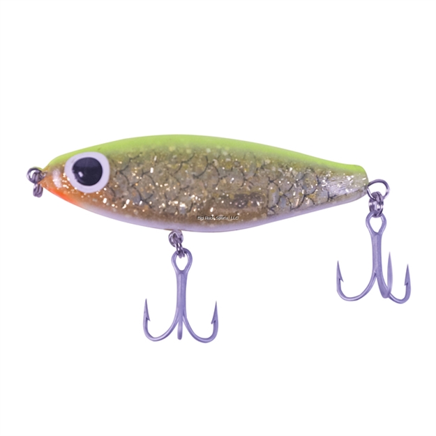 Picture of Paul Brown Soft-Dine Rattling Twitchbait, 2 5/8", 3/8 Oz, Chartreuse Gold White Belly, Suspending