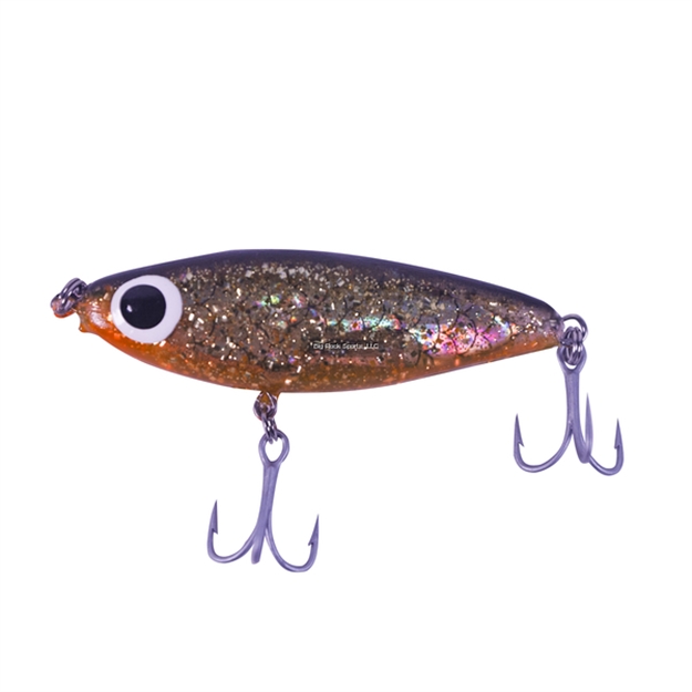 Picture of Paul Brown Soft-Dine XL Soft Body Rattling Twitchbait, 3 1/4", 5/8 Oz, Black Silver Orange, Suspending