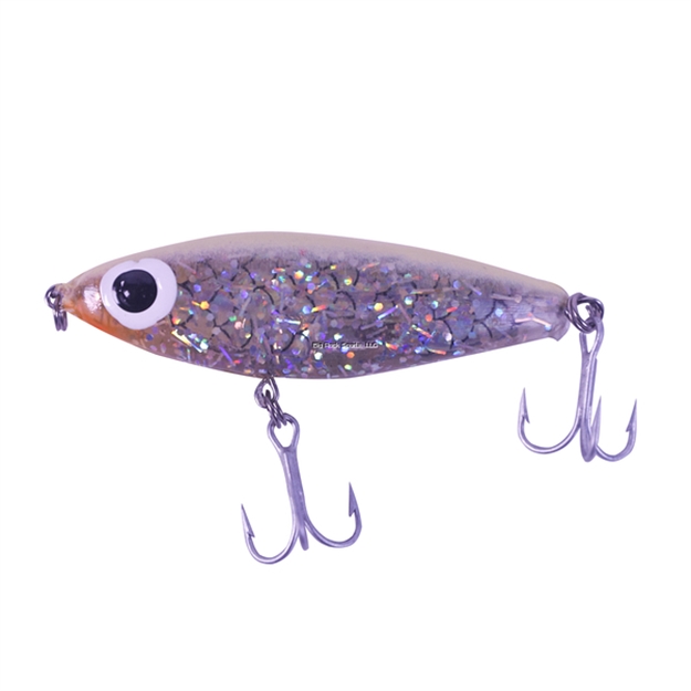 Picture of Paul Brown Soft-Dine XL Soft Body Rattling Twitchbait, 3 1/4", 5/8 Oz, Bone Back/Silver Whisker Glitter, Suspending