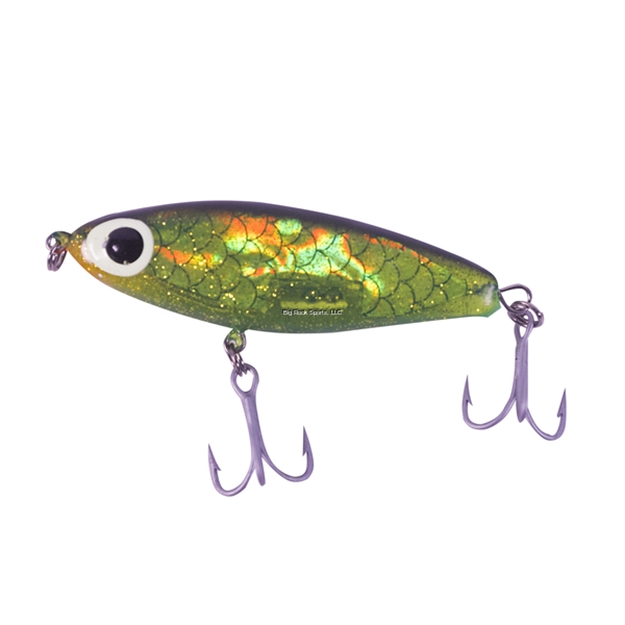 Picture of Paul Brown Soft-Dine XL Soft Body Rattling Twitchbait, 3 1/4", 5/8 Oz, Chartreuse/Black Back, Suspending