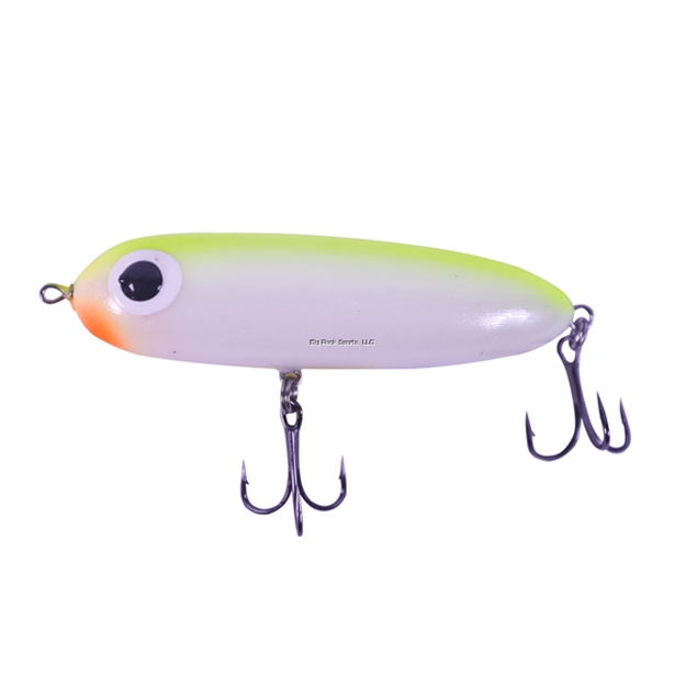 Picture of Paul Brown Soft-Dog Soft Body Top Water Lure, 3 3/4", 7/8 Oz, Pearl/Chartreuse Back