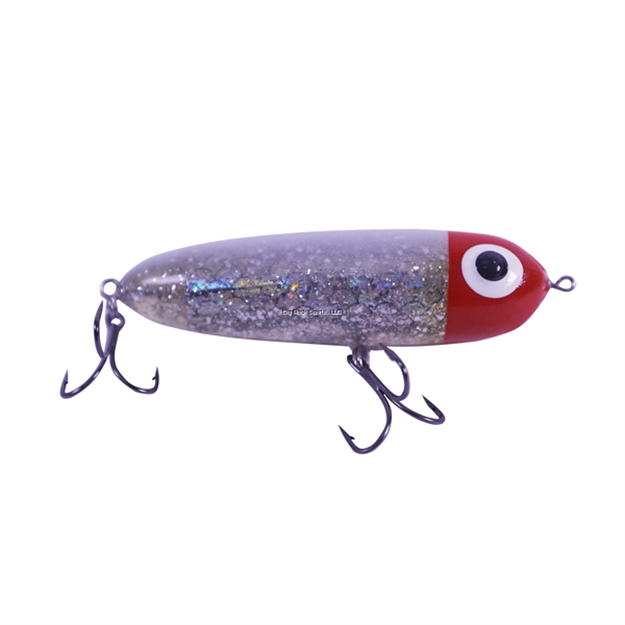 Picture of Paul Brown Soft-Dog Soft Body Top Water Lure, 3 3/4", 7/8 Oz, Red Head/White Back/Silver Glitter