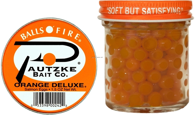 Picture of Pautzke Balls O' Fire Salmon Eggs Orange Deluxe 1.5Oz
