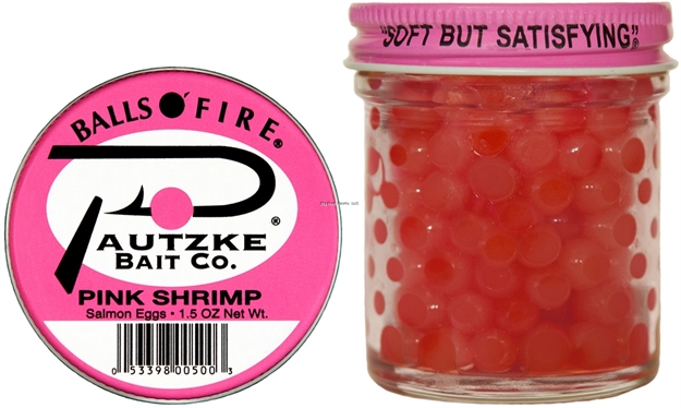 Picture of Pautzke Balls O' Fire Salmon Eggs Pink Shrimp 1Oz