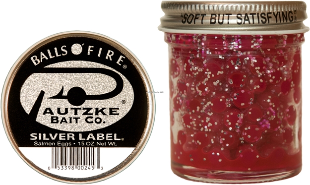 Picture of Pautzke Balls O' Fire Salmon Eggs W/Silver Glitter 1.5Oz