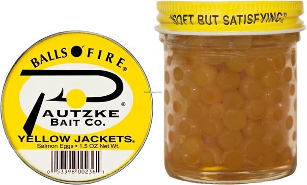 Picture of Pautzke Balls O' Fire Salmon Eggs Yellow Jackets 1.5Oz