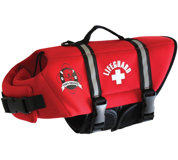 Picture of Paws Aboard Dog Life Jkt Neop Red M