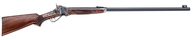 Picture of Taylors & Company 210144 1874 Sharps Long Range 45-70 Gov 1Rd 34" Black Half Octagonal Barrel, Color Case Hardened Rec, Fixed Walnut Checkered Stock S.788-457 8029874003117