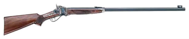 Picture of Taylors & Company 210144 Pedersoli 1874 Sharps Long Range 45-70 Gov 1Rd 34" Blued Single Shot Barrel Half Octagon Barrel, Color Case Hardened Steel Receiver, Checkered Walnut Fixed Stock S.788-457