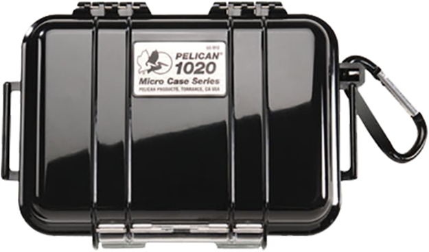 Picture of Pelican 1020 Micro Case 5X3x1" Watertight Clear Poly W/Black Rubber Liner