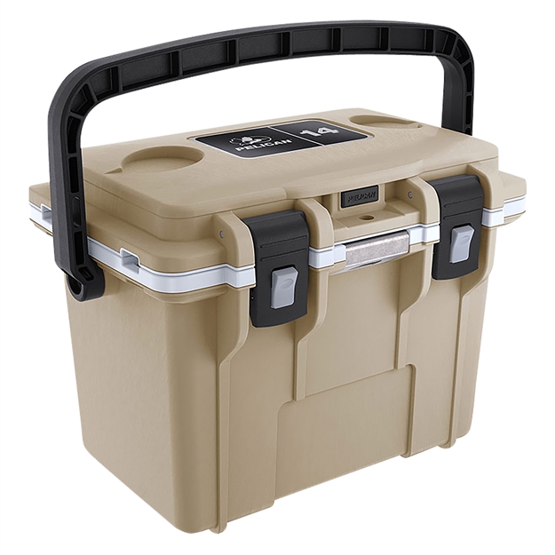Picture of  Pelican 14Q1tanwht Personal Cooler Elite 14Qt Tan/White 019428181109