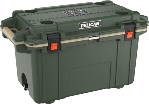 Picture of PELICAN PRODUCTS COOLER IM 70 QUART ELITE HUNTER GREEN/TAN 70Q15HTGRNTN 0825494079871