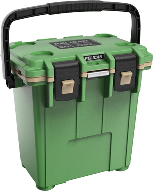 Picture of Pelican Products Coolers IM 20 Quart Hunter Green/Tan Leg Cut Out! 20-15-HGRTAN