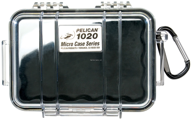 Picture of Pelican Products Micro Case Black/Clear 6-3/8X4-3/4X2-1/8