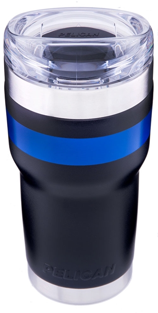 Picture of Pelican Products Traveler Tumbler W/ Slide Lid 22Oz SS Black/Blue<