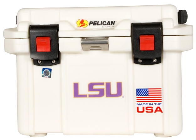 Picture of Pelican Progear Cc1932120qwh Progear Cooler 20 QT Elite White W/Lsu Logo