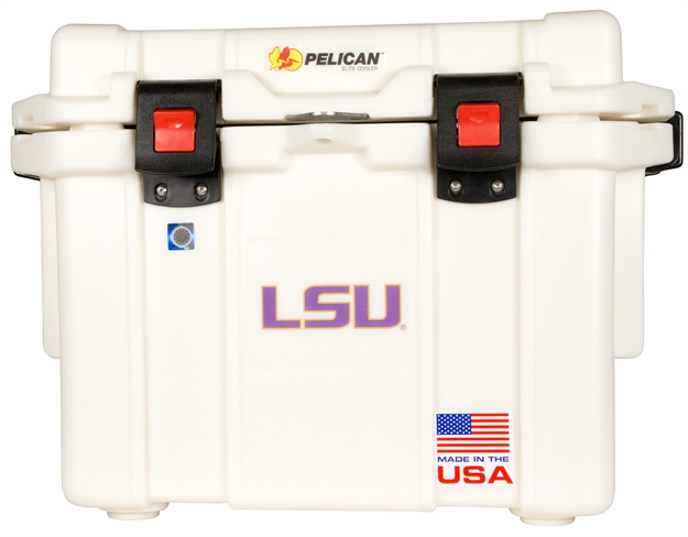 Picture of Pelican Progear Cc1932135qwh Progear Cooler 35 QT Elite White W/Lsu Logo