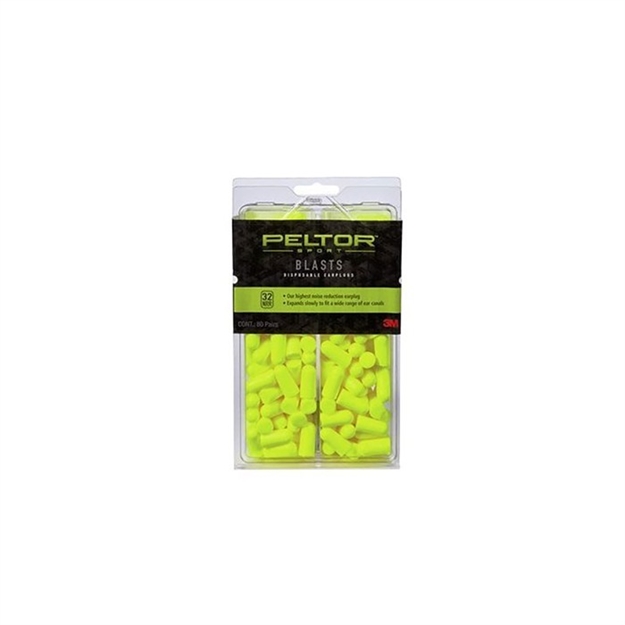 Picture of Peltor  Sport Blasts  Disposable Earplugs 80 Pr/Pk, Neon Yellow N/A -
