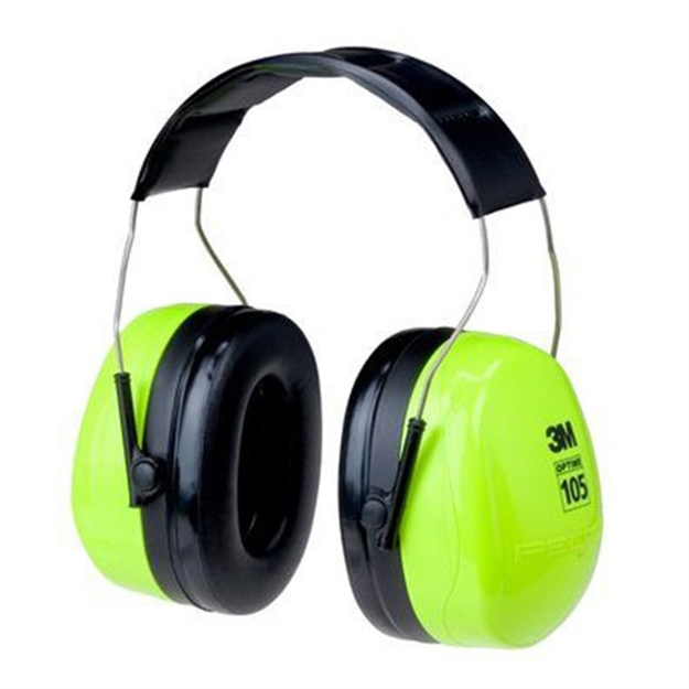 Picture of Peltor Optime 105 Over-The-Head Earmuff Hi-Viz