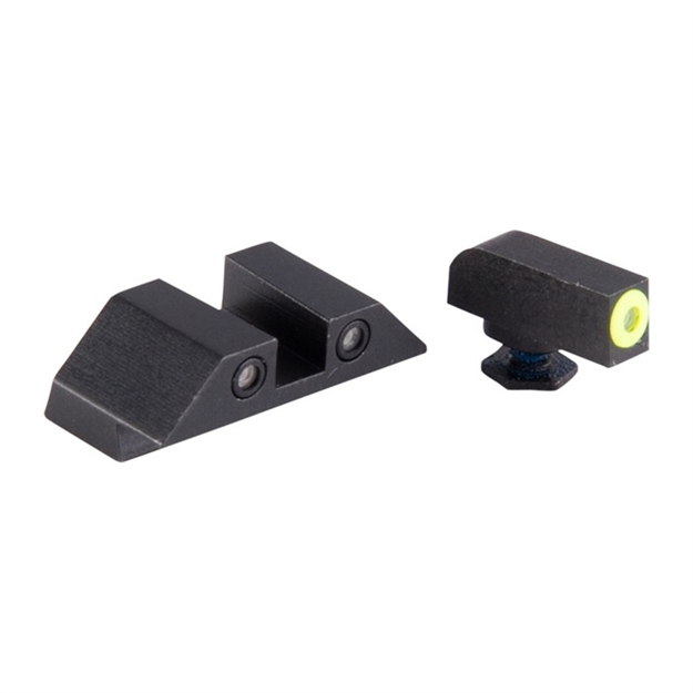 Picture of Night Fision Glk001003ygz Tritium Night Sights For Glock  Green Tritium Yellow Outline Front Sight- Green Tritium Black Outline Rear Sight Glock 17/17L/19/22 GLK00103YZX 856386007092