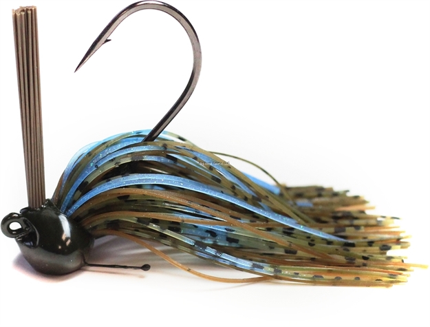 Picture of Perfection Lures Football Jig 1/2 Oz, Green Pumpkin Blue Crawl 1Pk