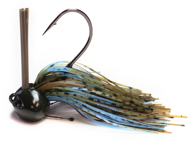 Picture of Perfection Lures Football Jig 1 Oz, Green Pumpkin Blue Crawl 1Pk