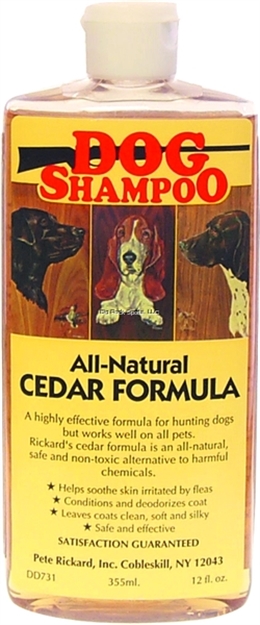 Picture of Pete Rickard Cedar Dog Shampoo 12Oz All Natural Formula