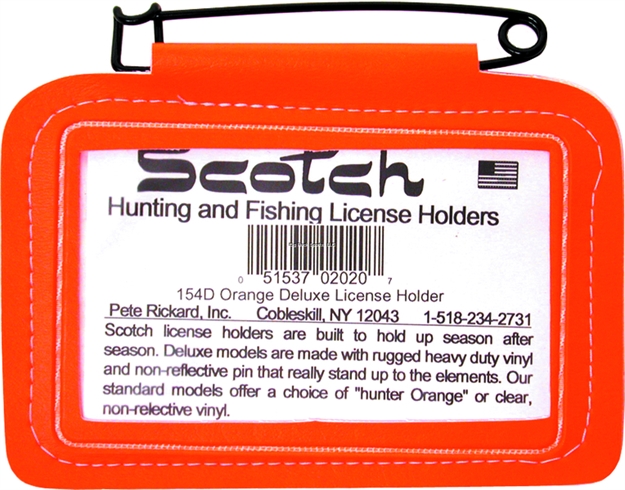 Picture of Pete Rickard License Holder Orange Heavy-Duty Vinyl