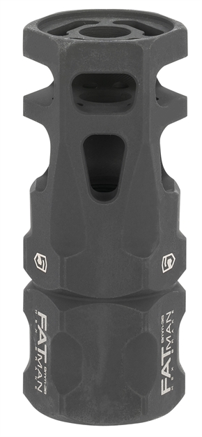 Picture of  Phase 5 Weapon Systems Fatman9mm Fatman Hex Brake Black Parkerized Steel With 1/2"-36 Tpi Threads & 3" Oal For 9Mm, 7.62X39mm, 6.8Mm Ar-Platform