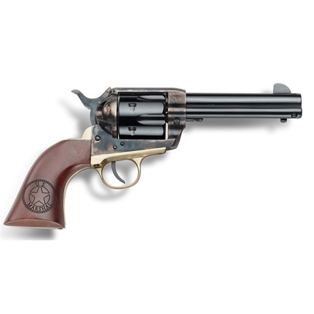 Picture of  Pietta Hf357chbr434nmus 1873 Great Western II U.S. Marshal 357 Mag 6Rd 4.75" Blued Steel Barrel & Cylinder, Color Case Hardened Steel Frame, Walnut W/Engraved US Marshal's Badge Grip, Exposed Hammer 641996200014