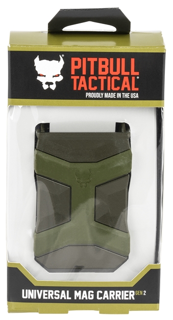 Picture of Pitbull Tactical Umc020dg Universal Mag Carrier  Iwb/Owb Odg Polymer Belt Clip Multi-Caliber Belts 1.50" Wide Ambidextrous Hand UMC02ODG 861732000320