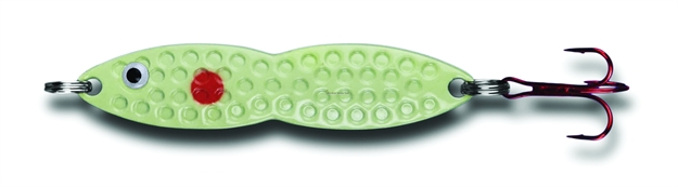 Picture of PK Lures Flutter Fish Spoon, 1/2 Oz., Red Dot Glow