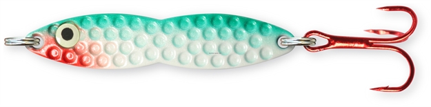 Picture of PK Lures Flutter Fish Spoon, 1/4 Oz., Green Pearl Glow