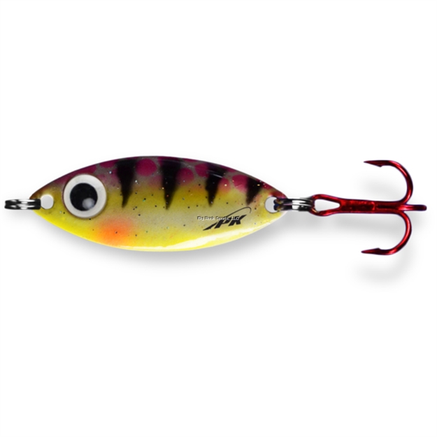 Picture of PK Lures PK Spoon, 1/8 Oz., Red Tiger Glow