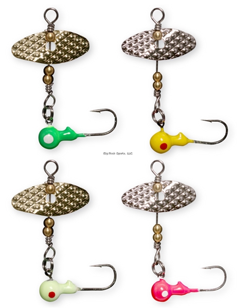 Picture of PK Lures Spin A Jig Jr, 1/16 Oz, 4 Pack, White, Pink, Yellow, Lime Green