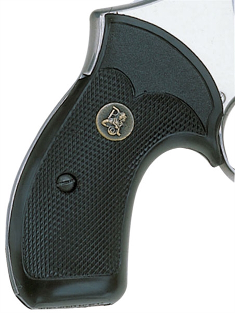 Picture of  Pachmayr 03254 Compact Grip Checkered Black Rubber For S&W J Frame With Round Butt