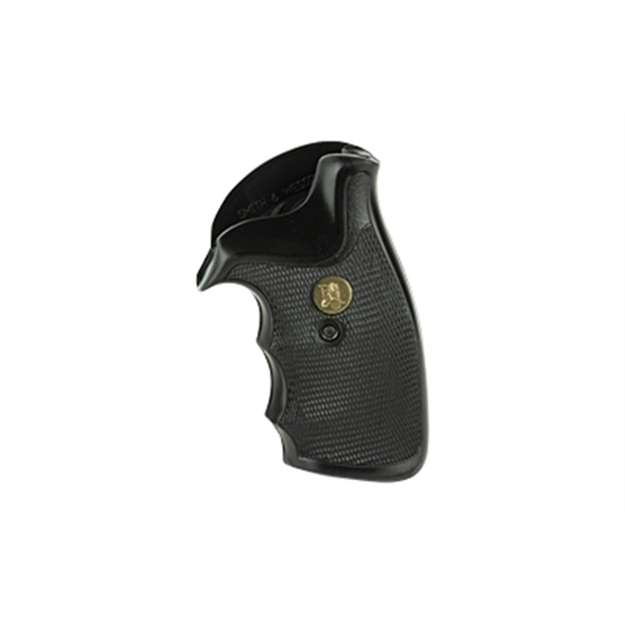 Picture of  Pachmayr 03266 Gripper Grip Checkered Black Rubber With Finger Grooves For S&W K/L Frame With Round Butt