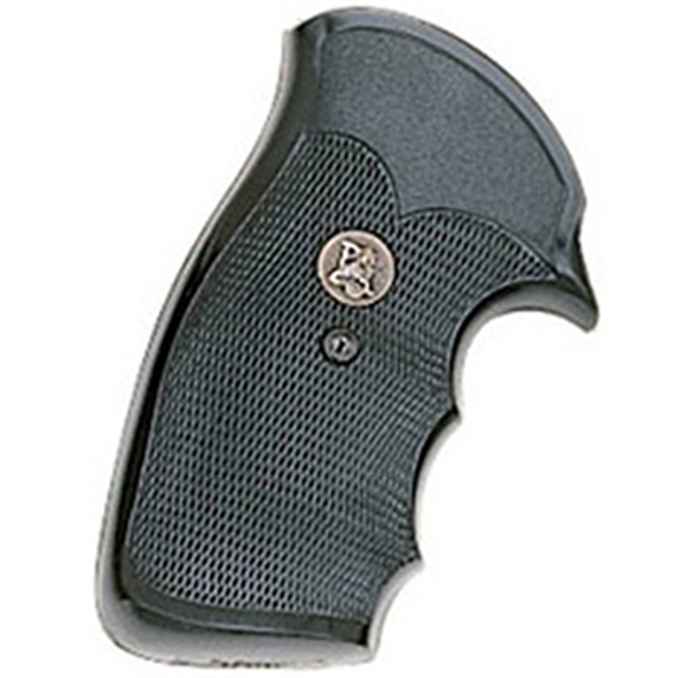 Picture of  Pachmayr 03264 Gripper Grip Checkered Black Rubber With Finger Grooves For S&W K/L Frame With Square Butt 034337032649