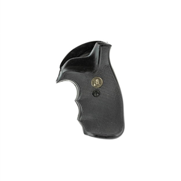 Picture of  Pachmayr 03292 Gripper Grip Checkered Black Rubber With Finger Grooves For S&W N Frame